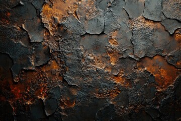 Dark rusty stone background. Brown metal surface.