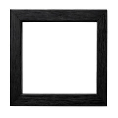 Obraz premium Simple black frame with a thin matte finish, ideal for diplomas, isolated. Isolated on transparent or white background cut out