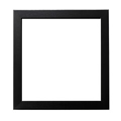 Simple black frame with a thin matte finish, ideal for diplomas, isolated. Isolated on transparent or white background cut out