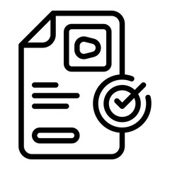 Content Writing Line Icon