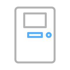 Simple door icon. Concept of access, entrance, and exit.