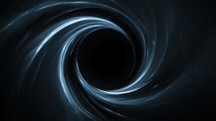 A minimalist black hole icon, with a swirling design and central void, perfect for scientific representations 