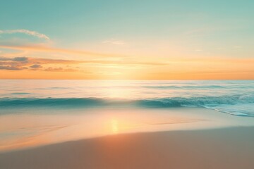 Fototapeta premium Sunset background afternoon on the beach blue and yellow degrade clean sky