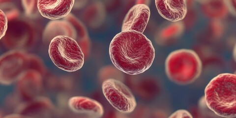 Leukemia observed in human blood cells under a microscope at 1000x magnification, highlighting the distinct features of leukemia in the cellular structure of human blood samples.