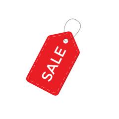 Red Price Tag Vector Set