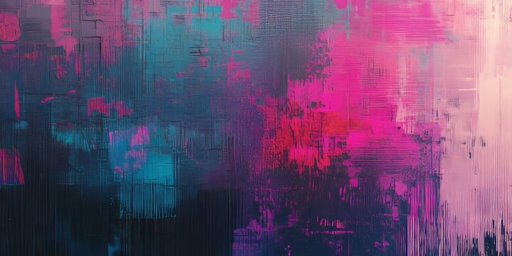 Grunge abstract background featuring glitch noise over a scratched texture, creating a unique and artistic representation of grunge style with an emphasis on texture and depth.