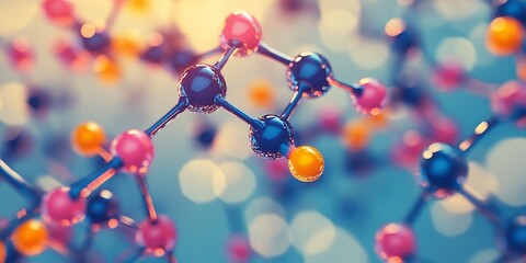 Molecular structure model showcasing the tyrosine molecule. This tyrosine representation highlights its role as a non essential amino acid utilized by cells for protein synthesis, illustrated with