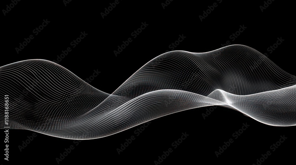 Poster a minimalist graphic with clean, curved lines creating an elegant and sleek visual effect