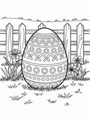 happy easter, easter bunny coloring page. 300dpi printable. vol 1.