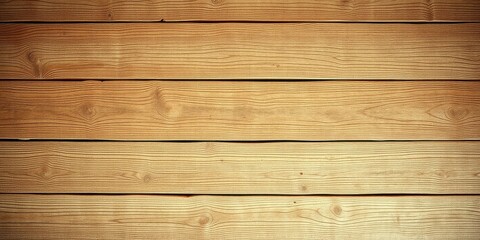 Fototapeta premium A Close-Up View of a Rustic Wooden Wall, Composed of Horizontal Planks with a Light Brown Stain and a Natural Wood Grain Pattern