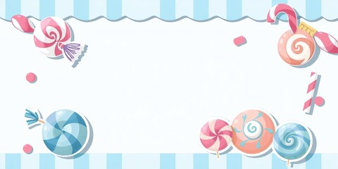 Blue candy with playful stripes, perfect for parties and decorations, decoration, sweets, treat