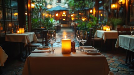 Romantic Dinner for Two at a Cozy Outdoor Restaurant