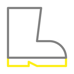 Safety boot icon. Concept of workwear, protection, and safety.
