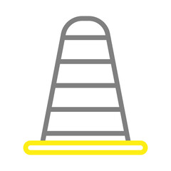 Traffic cone icon. Concept of road safety, construction, and warning.