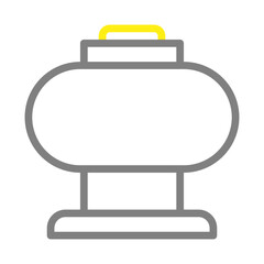 Propane tank icon. Concept of gas storage, energy, and fuel.