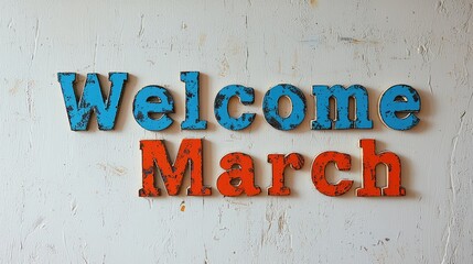 A decorative silver welcome sign displayed on a marble surface, inviting guests into a warm and elegant space.