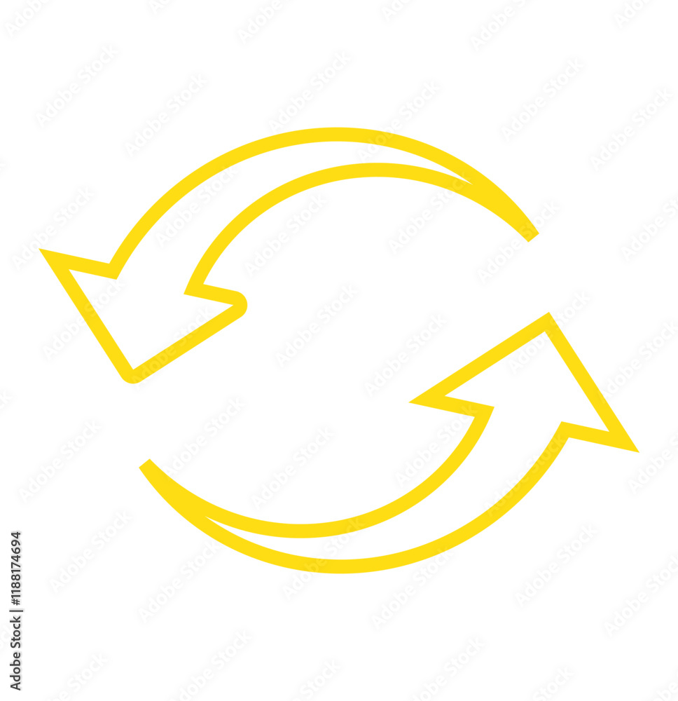Poster print refresh icon vector. green recycle vector icon symbol. repeat and reload icons set and arrow r
