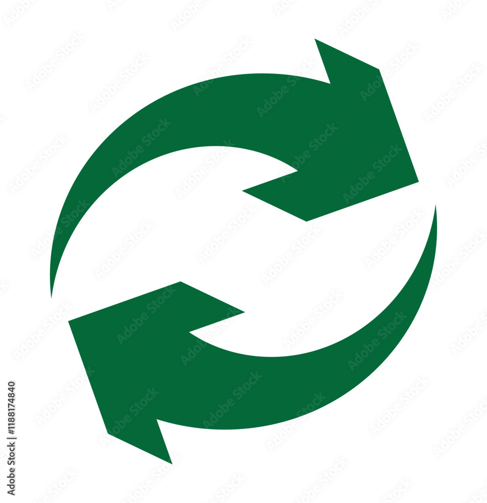 Poster print refresh icon vector. green recycle vector icon symbol. repeat and reload icons set and arrow r