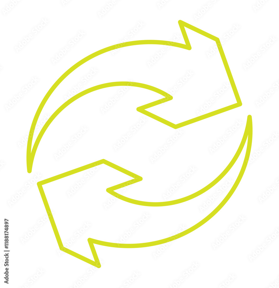 Poster print refresh icon vector. green recycle vector icon symbol. repeat and reload icons set and arrow r