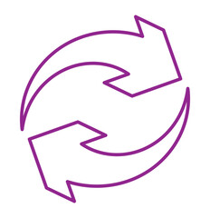 Print Refresh icon vector. Green recycle vector icon symbol. Repeat and reload icons set and arrow rotation circle. 1176