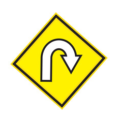 Print Arrows Showing Road Traffic. Prohibitory Road Signs. Vector Icons. No U-Turn, No Left and Right Turn, One-Way Traffic, and No Entry. 1176