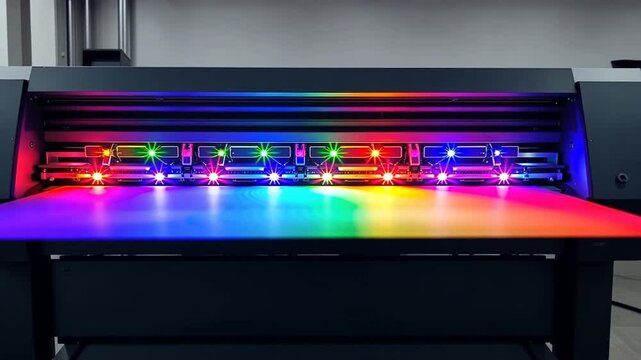 Large Format Printer in Action: Vibrant Color Printing