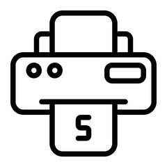 Fototapeta premium Printer Line Icon