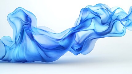 Obraz premium Abstract blue flowing fabric wave; design background