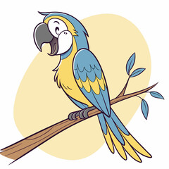 parrot on branch