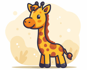 Cute Giraffe Vector Illustration For Your Design