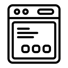 Web Layout Line Icon