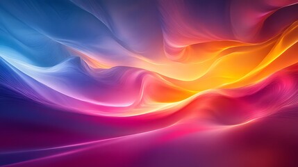 Fototapeta premium Futuristic abstract digital landscape with glowing wave