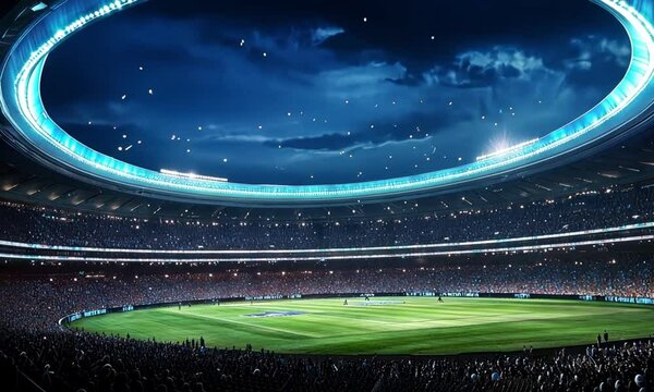 Empty Cricket Ground 4k Video  