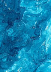 Naklejka premium A Captivating Abstract Background Showcasing the Pure Turquoise Texture of Ocean Waves and Gentle Foam, Perfect for Creating Stunning and Serene Vertical Wallpapers. Generative Ai