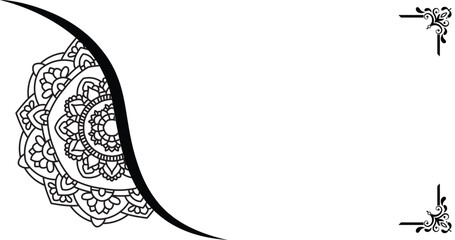 Mandala Frame Art Vector Design: Ideal for Wedding Invitations, Meditation Posters, Yoga Class Flyers, Elegant Brochure Covers, Home Decor Prints, and Spiritual Event Graphics