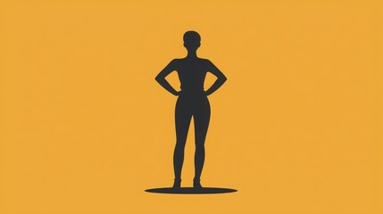 A minimalistic icon of a person standing tall with hands on their hips, symbolizing pride and confidence. 