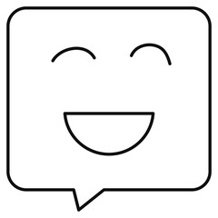Speech Smile bubble icon
