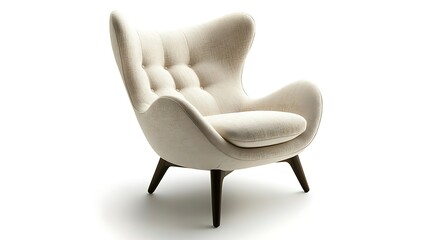 Fototapeta premium A designer chair isolated on white for modern furniture or home decor ads.