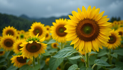 Obraz premium Rainy Day Blooms