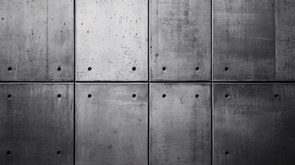 Textured concrete wall with evenly spaced holes, showcasing a modern minimalist aesthetic.