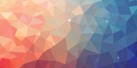 Fototapeta premium Abstract geometric background with a warm orange and cool blue color palette, blending seamlessly into a beautiful design