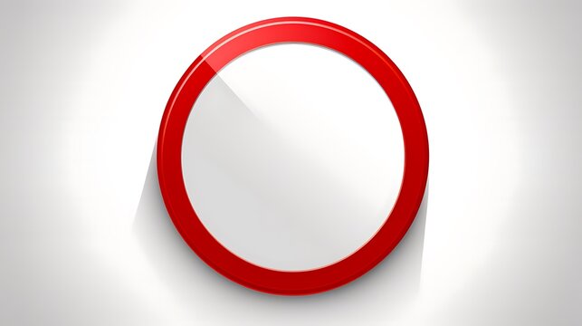 A Red Circular Frame with a White Center