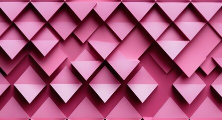 Pink geometric diamonds arranged in repeating rows for a sophisticated pink pattern background