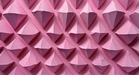 Obraz premium Soft pink diamond patterns creating a refined and sophisticated look in pink pattern background