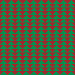 Green and red colors seamless pattern with mini triangles