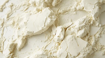 Close up view of textured whey protein powder