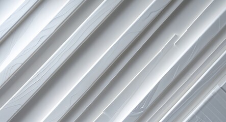 Obraz premium White diagonal stripes crossing over each other creating a dynamic design in white pattern background