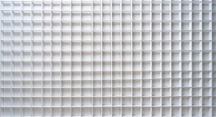 White geometric grid with varying line thickness creating a structured look in a white pattern background