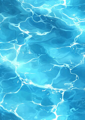 Obraz premium A Captivating Abstract Background Showcasing the Pure Turquoise Texture of Ocean Waves and Gentle Foam, Perfect for Creating Stunning and Serene Vertical Wallpapers. Generative Ai