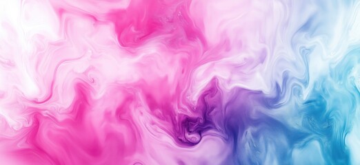 Fototapeta premium Abstract pink and blue fluid art background with swirling patterns and vibrant colors, copy space for text